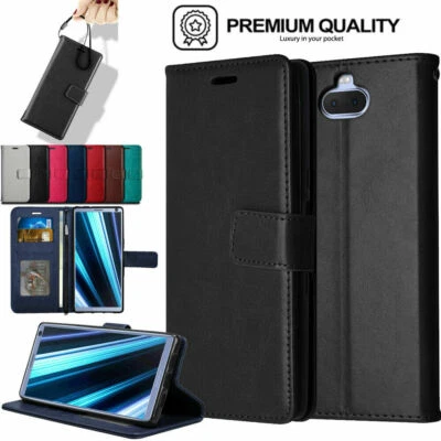 Premium Leather Flip Wallet Stand Case Cover For All Sony Xperia Mobile Phone UK