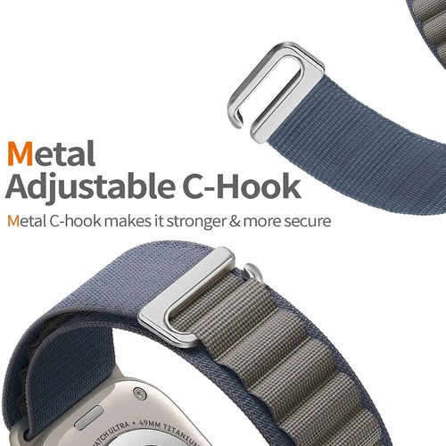 2x Nylon Alpine Loop Strap for Aple Watch Ultra Band Bracelet iwatch Ultra 7 8 6 - Photo 6 sur 18