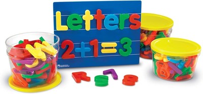Interactive Jumbo Magnetic Learning Set - Letters & Numbers for Preschool Play