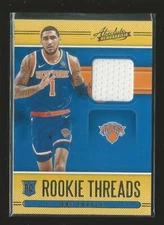 2020-21 Panini Absolute Obi Toppin Knicks Rookie Threads Jersey Patch Sp