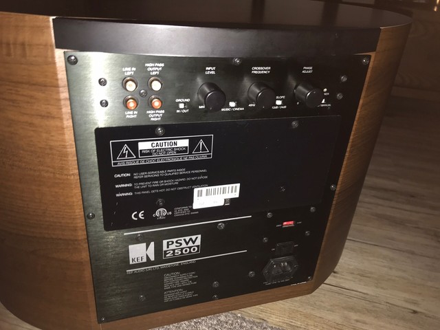 kef psw 2500 active subwoofer