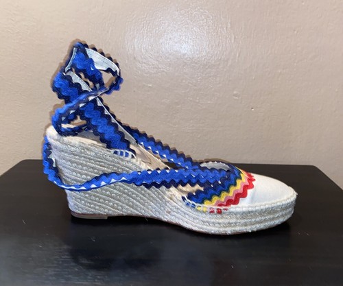 Loeffler Randall Ginny Rainbow Espadrille Wedge Sandals Women's Size 10 B - Picture 12 of 21