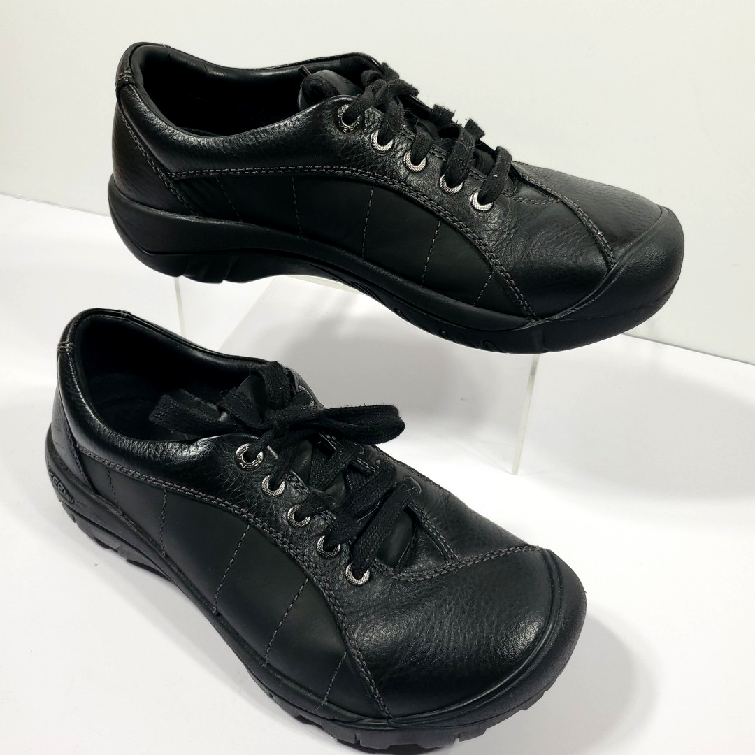 Scarpa da trekking Keen Presidio donna taglia 9 in pelle nera outdoor casual sneaker larga