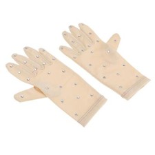 Girls Women Figure Skating Warm Gloves With R...