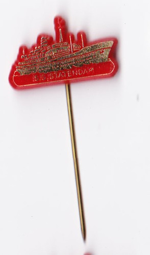 Vintage metal & plastic HOLLAND AMERICA LINE HAL pin badge 1960s NASM Amerika - Picture 25 of 37
