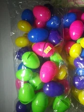 Easter Plastic Eggs Multi color 80 pcs bright Fillable empty Eggs