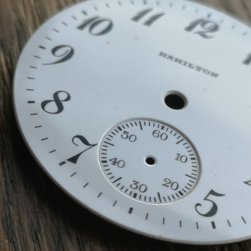 Hamilton Antique Pocket Watch Dial Part, 42.85mm Breguet Style Numerals (BT21) - Picture 5 of 7