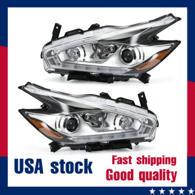 Pair Headlights Halogen Right Passenger+Driver Left For 2015-2018 Nissan Murano