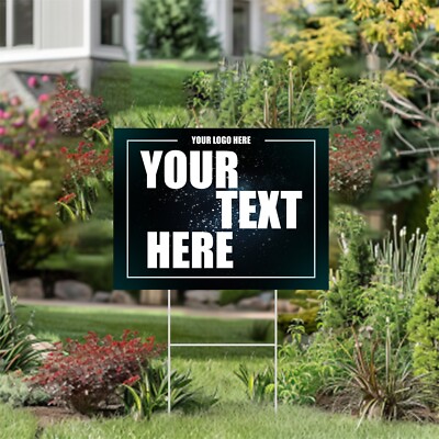 Custom 18x24 Yard Signs - Personalized Blank Corrugated Lawn Sign Large Size