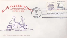 1988 FDC - Scott# 2267 - Tandem Bicycles -  PSC Cachet Flap/OK