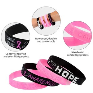 Breast Cancer Awareness wristband Silicone Bracelet Hot ...