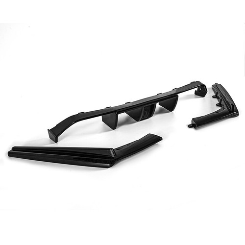 Difusor de parachoques trasero negro brillante labio con luz para BMW M3 F80 F82 M4 2015~2020 - Imagen 8 de 11