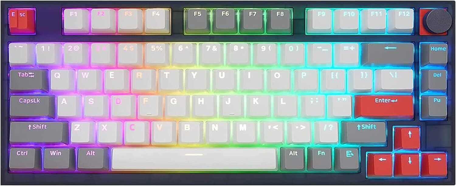 GK75 75% RGB Hot Swap TKL Mechanical Gaming Keyboard with Double Shot PBT Keycaps-image