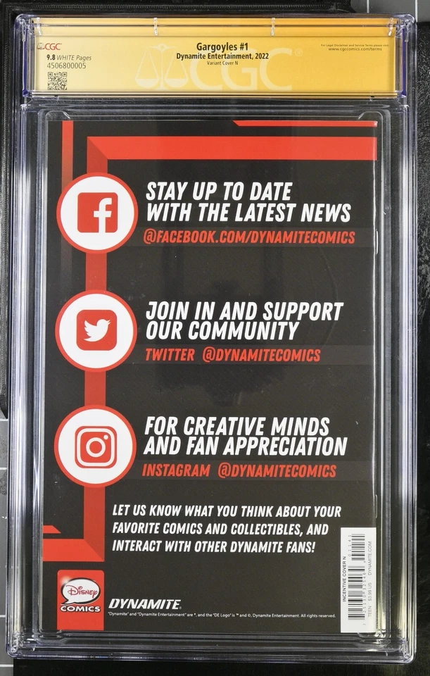 GARGOYLES #1 VIRGIN CGC 9.8 SIGN & SKETCH TRISH FORSTNER ***TOP POP*** RARE - Image 2 of 3