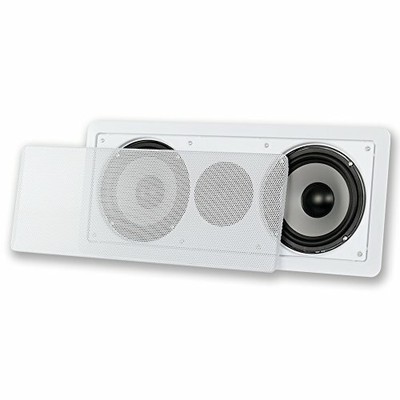 Acoustic Audio Cs-Iw26Cc 250 Watts In-Wall Dual 6.5-Inch Center Channel Speaker, White (848925000220)