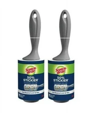 Scotch Brite 3M Lint Roller 50% Stickier 95 Sheets Pet Hair, Crumbs 2 Pack