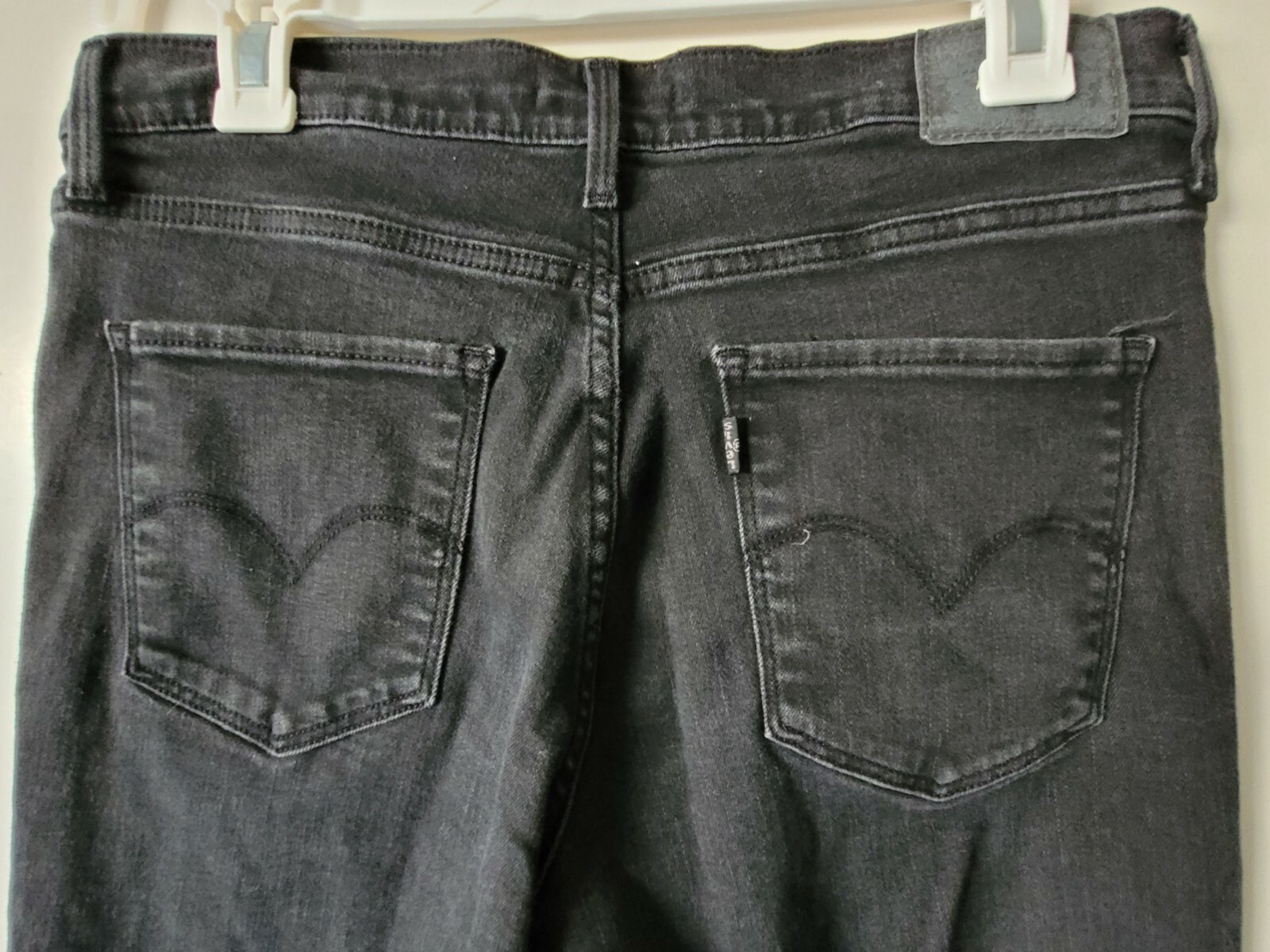 Levi's Basic Solid Black Shaping Straight Leg Zip… - image 8