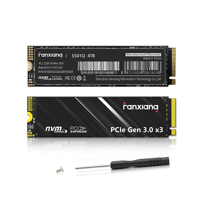  Fanxiang SSD 4TB M.2 NVMe SSD PCIe Gen 3 X4 3500MB/s Internal Solid State Drive