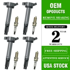 ✅4X Ignition Coil Spark Plug KIT For Toyota Camry RAV4 Avalon L4 2.5L UF487