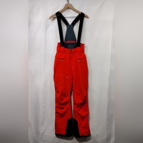 Women's Red Fit Space Skiing Snow Pants - Sporty Outdoor Athletic Wear