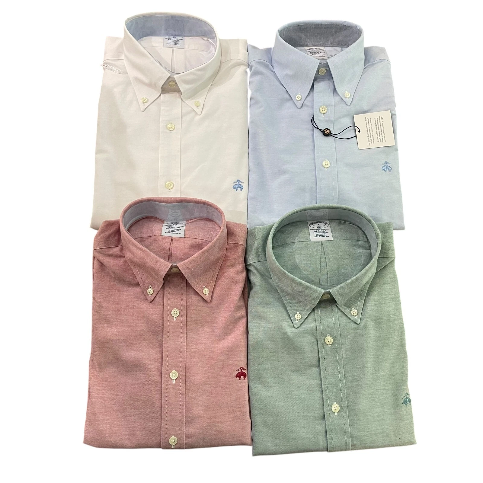 NWT Brooks Brothers Men's Regular Fit Non Iron Stretch Oxford Button Down Shirt