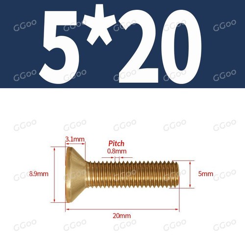 PHILLIPS MACHINE SCREWS COUNTERSUNK FLAT HEAD BOLTS M2 M2.5 M3 M4 M5 M6 M8 BRASS - Picture 39 of 65