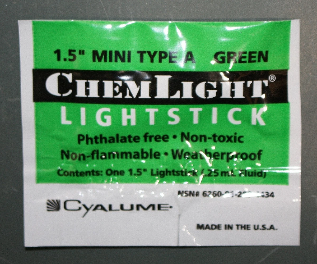 Cyalume 4 Tactical ChemLight GREEN, Hour (10 Pack)