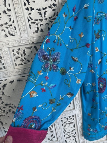 NWT Quacker Factory Embellished Beaded Floral Fairy Core Button Up Jacket - Picture 2 of 8