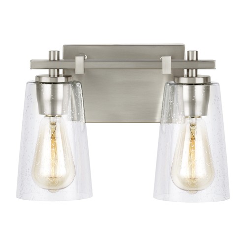 Visual Comfort Studio Mercer 2-Light Bathroom Vanity Light in Satin Nickel by