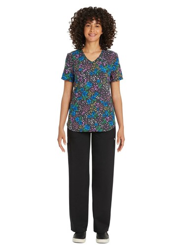 Scrubstar Women's Blooming Petals V-Neck Scrub Top 3XL New Medical Uniform New - Picture 3 of 7