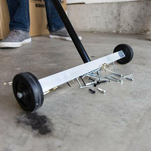 Magnetic Floor Sweeper Roller Pick Up Tool Push Broom Metal Magnet