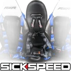 MIDDLE BUMP SEAT FOR CAN AM INCLUDES CARBON FIBER BLACK 4 POINT HARNESS