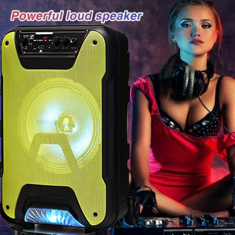 3000W 8" Altavoz Bluetooth Subwoofer Bajo Pesado Sistema de Sonido Fiesta + Micrófono Foto 3 de 4