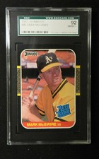 1987 Donruss 46 Mark Mcgwire Rookie Sgc 9 1987 Donruss 46 Mark Mcgwire Rookie Sgc 9