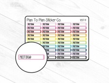 1257-9 Meeting Appointment Reminder Planner Stickers.