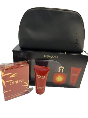 OPIUM by YSL Gift Set for women 3 counts: 1.6 floz. EDT + 1.6 FLOZ. 50ML.BLotion