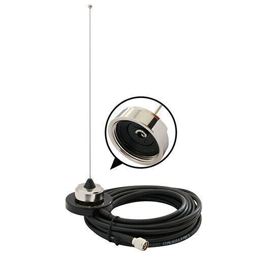 VHF 136-155MHz Antena NMO Uchwyt magnetyczny W MINI UHF RG58 Kabel Radio mobilne - Zdjęcie 1 z 2