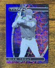 2021 Panini Chronicles Titan Mike Trout Blue Velocity Prizm #16