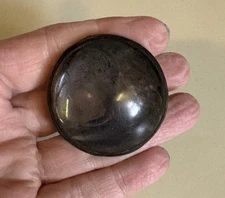 Domed Glass Bridle Rosette - antique - 2”