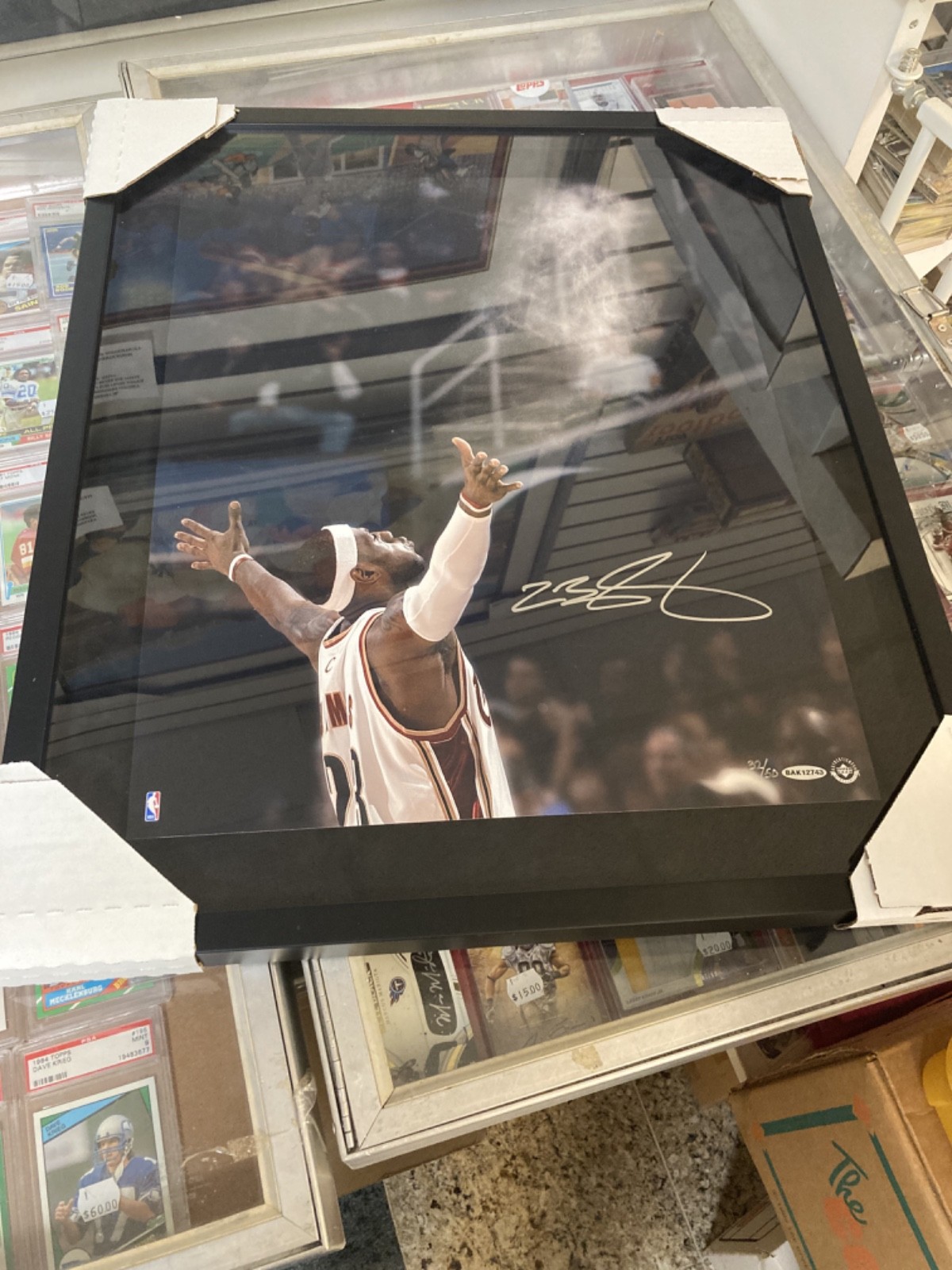 LeBron James Autographed Signed Cleveland Cavaliers UDA "Chalk" 16 x 20 Cavaliers #32/50 TOUGH UDA/Beckett 
