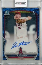 2023 Topps Bowman Joe Stewart Chrome Prospect Auto Blue Lunar /150