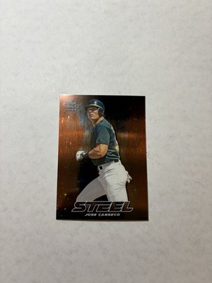 2023 Leaf Trinity Mega Box - Steel Jose Canseco #S-40 Orange Lava /15