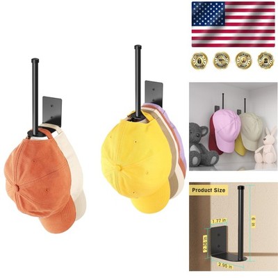 Durable Stainless Steel Hat Organizer - 2 Pack for Easy Installation Anywhere