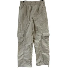 Wilo The Label Anthropologie Parachute Fly Cargo Pants Womens Small Beige Tan