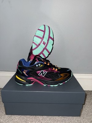 New Balance 725 Neon Nights Pack ML725CCP Black/Purple Mesh Athletic Sneakers