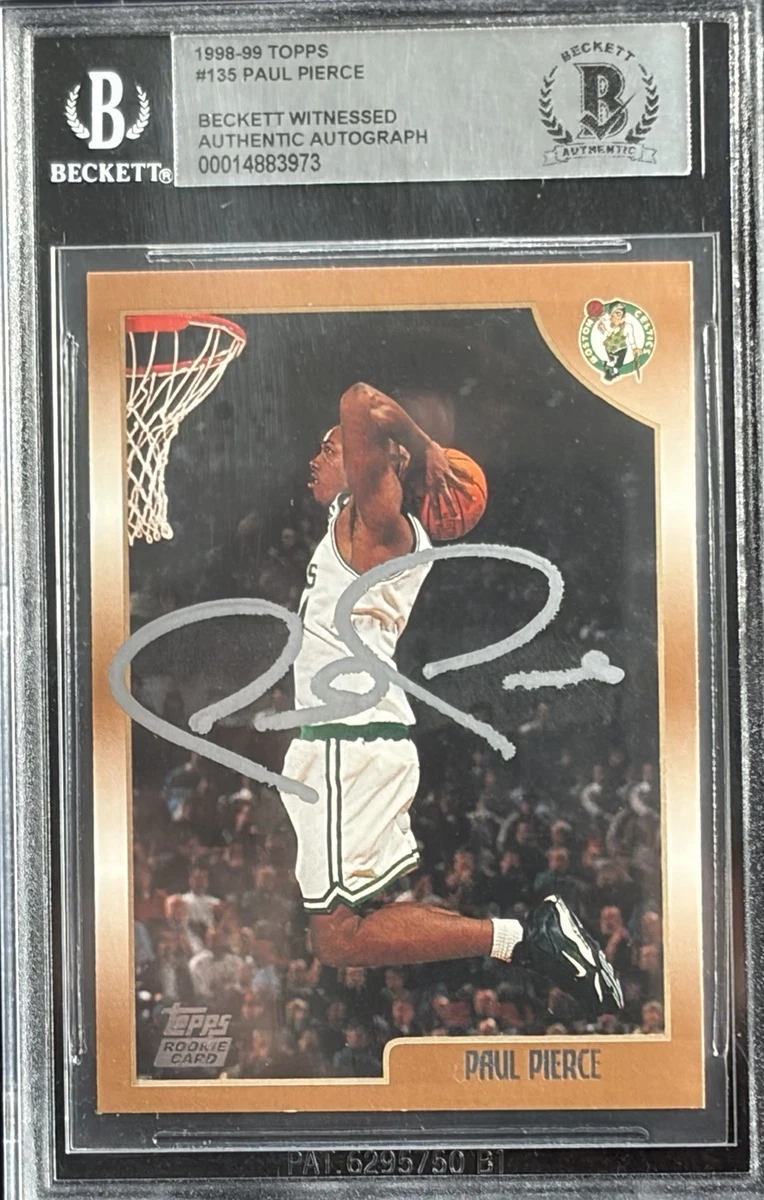 Topps Paul Pierce Basketball Autographed Sports Trading Cards