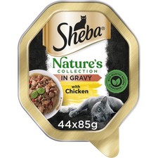 44 x 85g Sheba Natures Collection Adult Wet Cat Food Tray Chicken in Gravy 8.77 per kilo