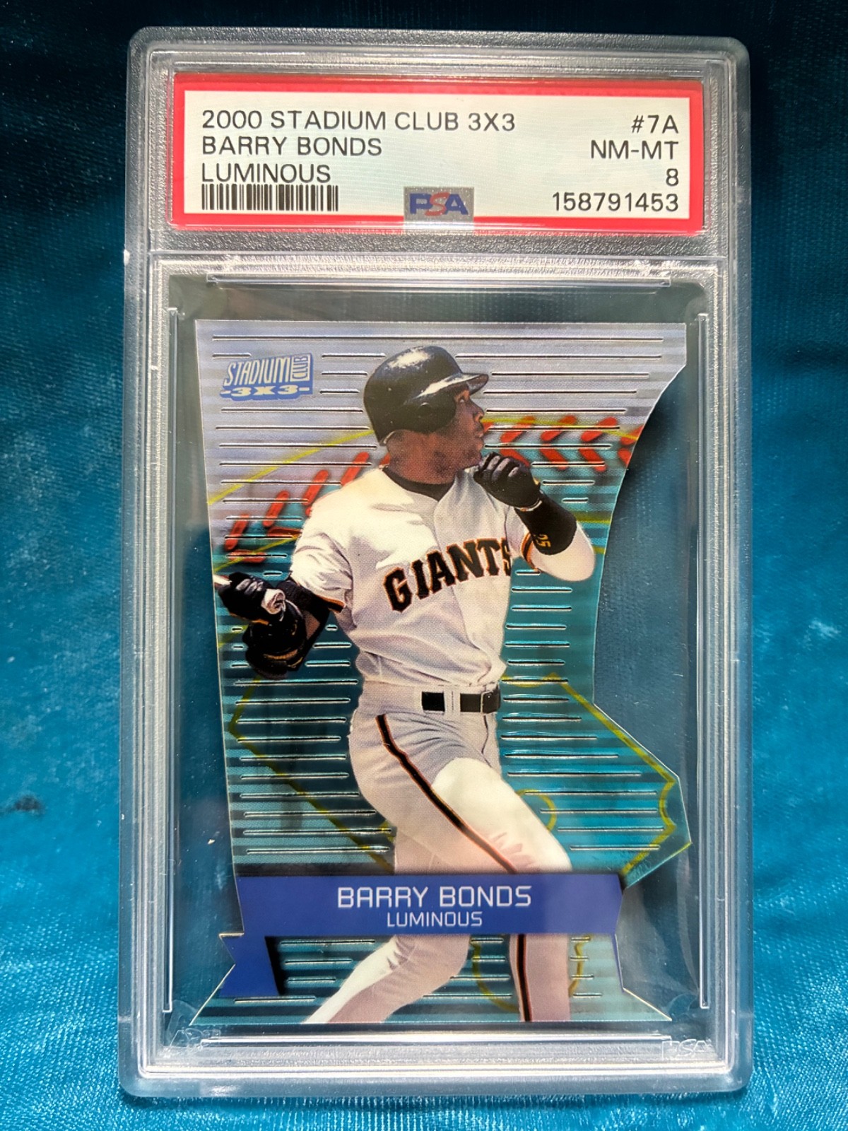 PSA 8 Pop 5 2000 Stadium Club 3x3 Luminous #7A BARRY BONDS San Francisco Giants