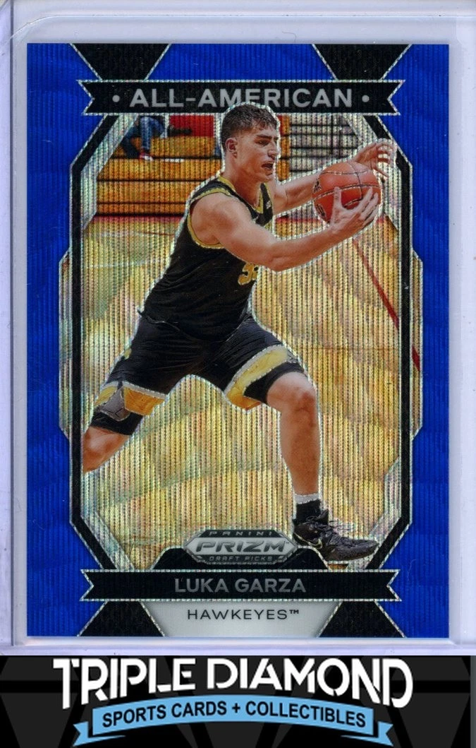 2024 Prizm Draft Picks Luka Garza All-American Blue Wave Prizm #967/249 U998