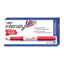 BIC Intensity Red Low Odor Dry Erase Markers,...